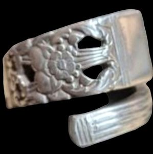 Mens Size 13 Hand Forged Vintage Boho Spoon Ring